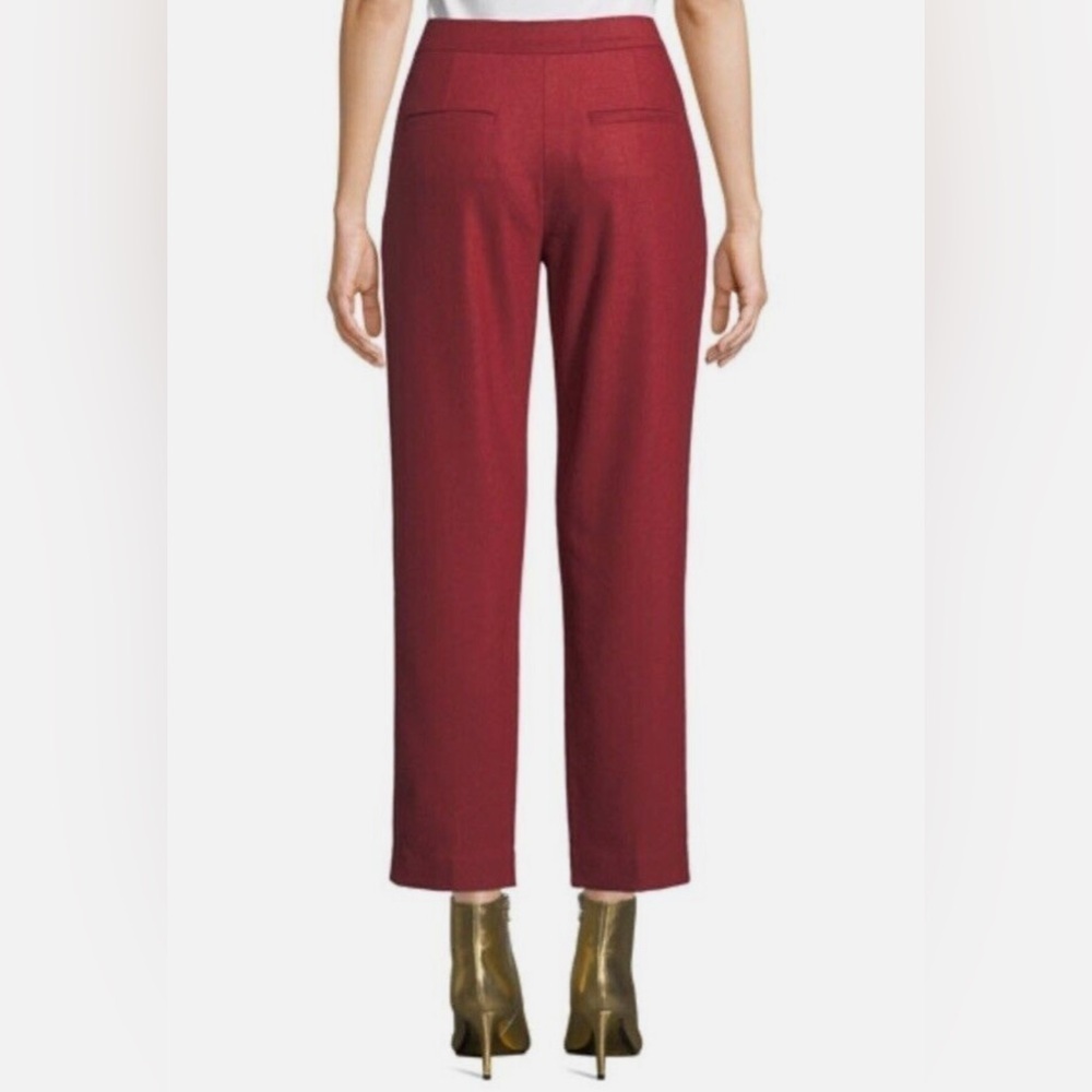Rag & Bone Cherry Red Poppy Straight Leg Cropped Wool Pants size 0 - Picture 2 of 6